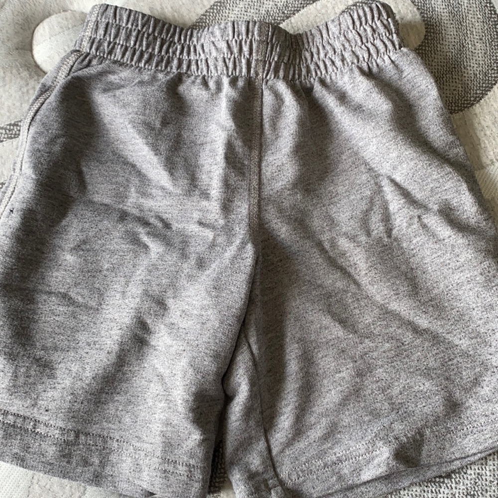 Gray pull on cotton shorts